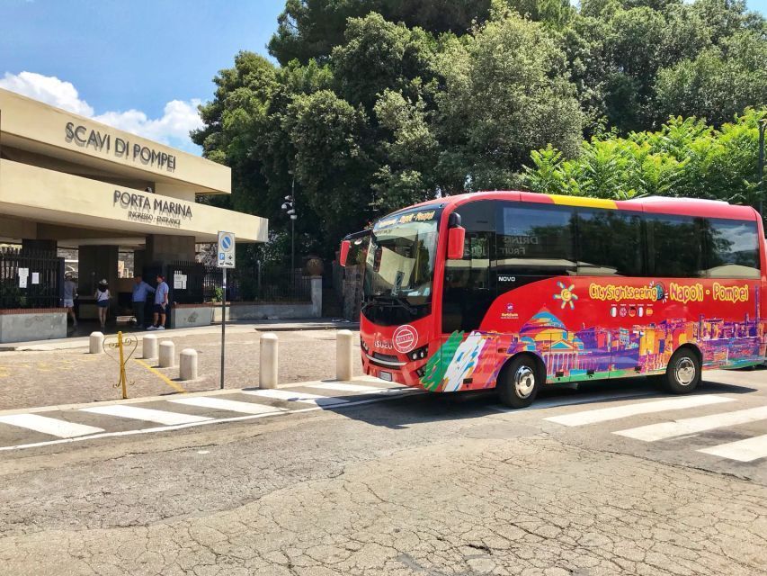 Autobús directo entre el puerto de Nápoles y Pompeya