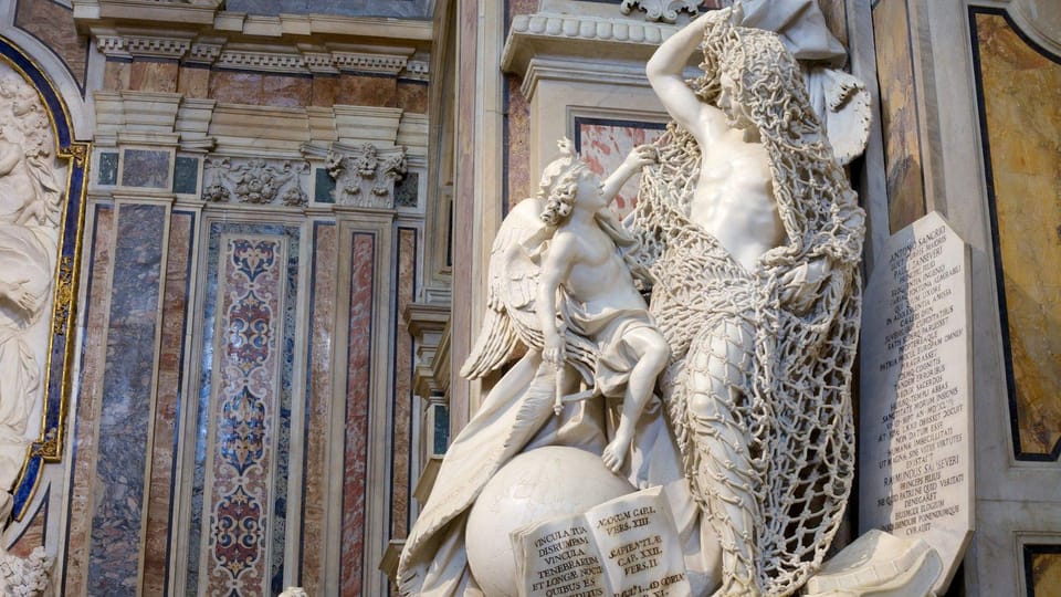 Obras de arte y escultura en la Capilla Sansevero de Nápoles